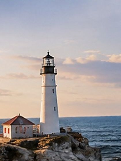 A lighthouse photo, turned the right way up